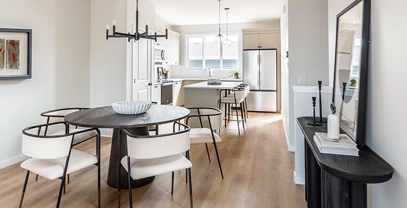 Rangeview duplex home dining area and kitchen